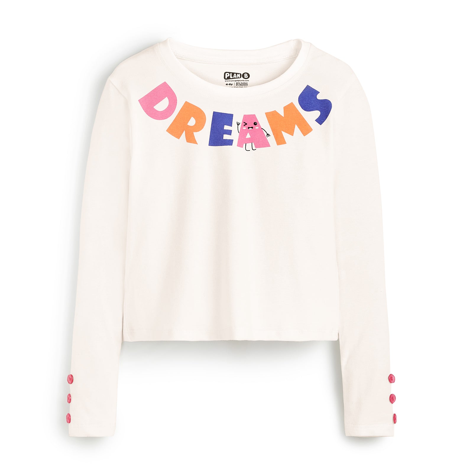 Dreams White Full Sleeve T-Shirt
