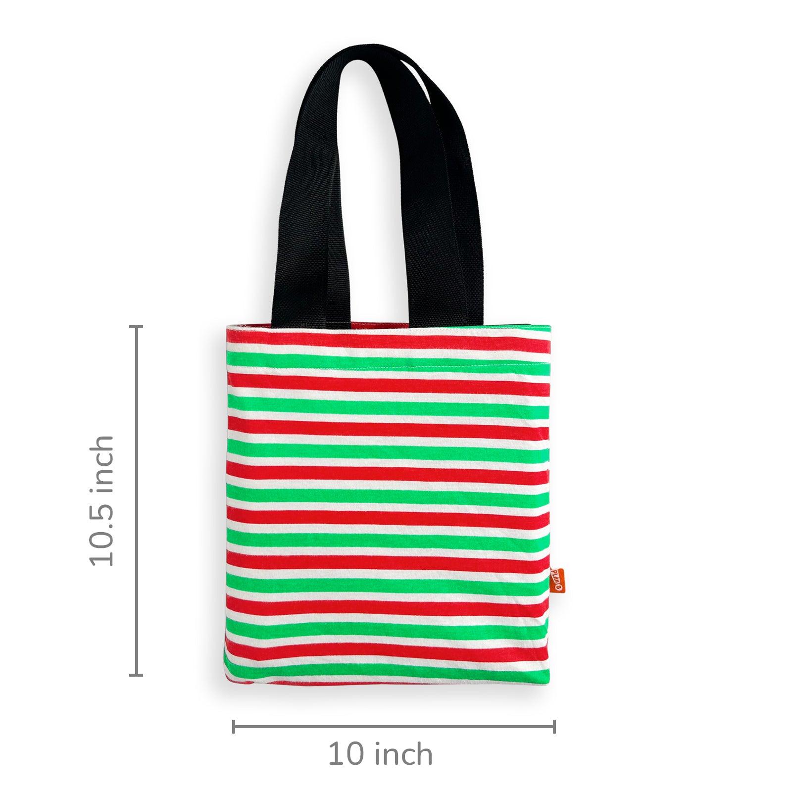 Christmas Striped Mini Tote
