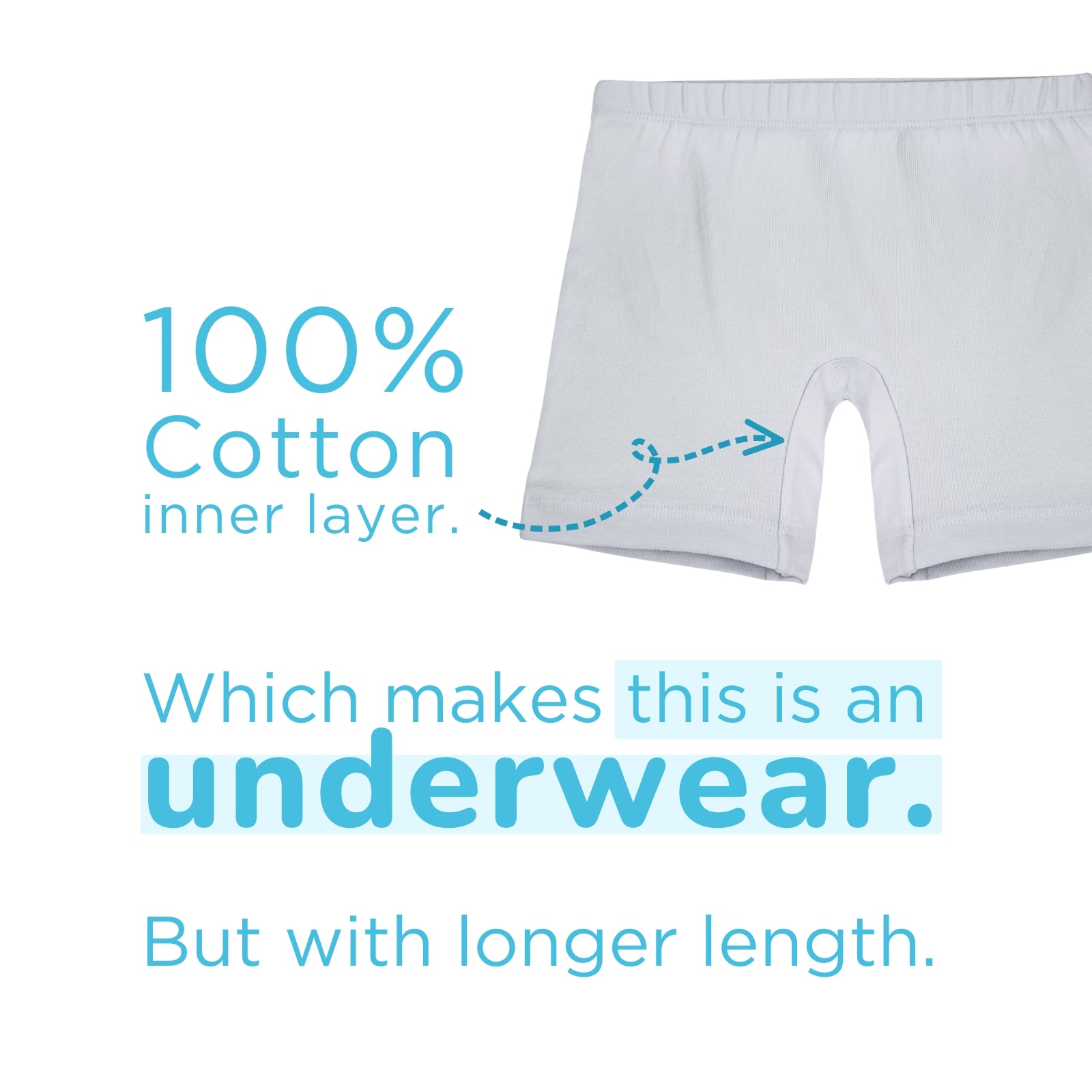 3-Pack Inner Shorts - Peach, Lavender, Grey