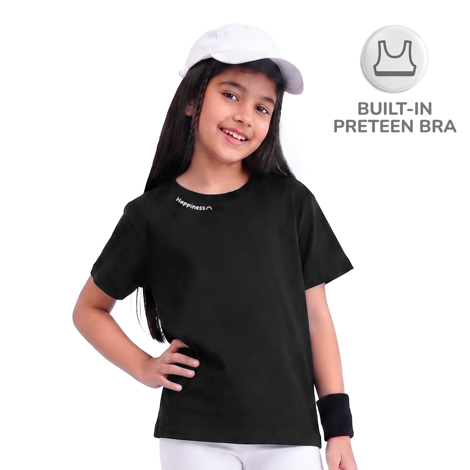 Happy Black Padded Top