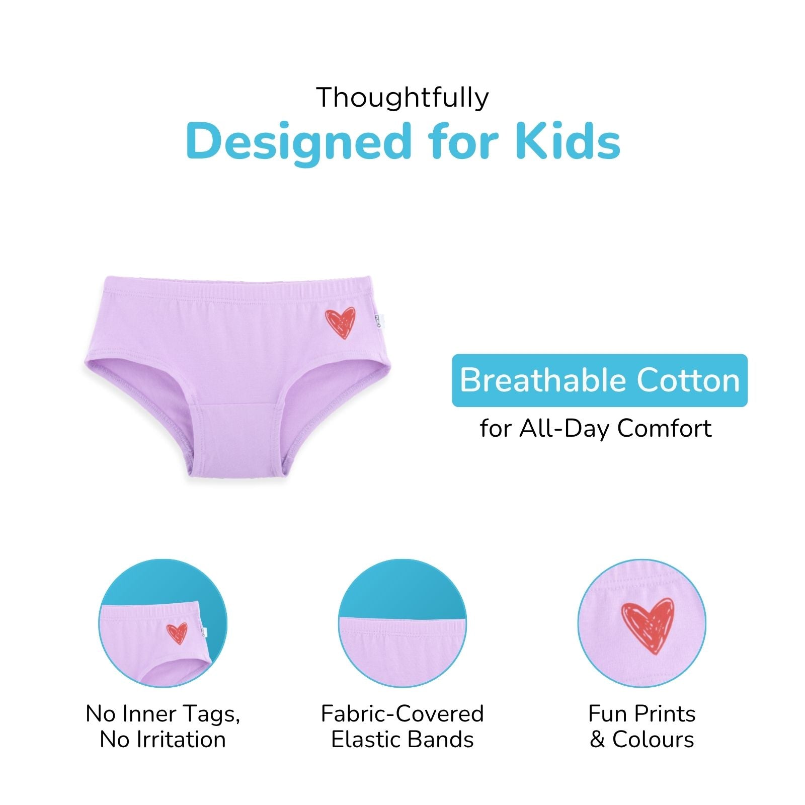 Heartthrob 4-Pack Preteen Hipsters