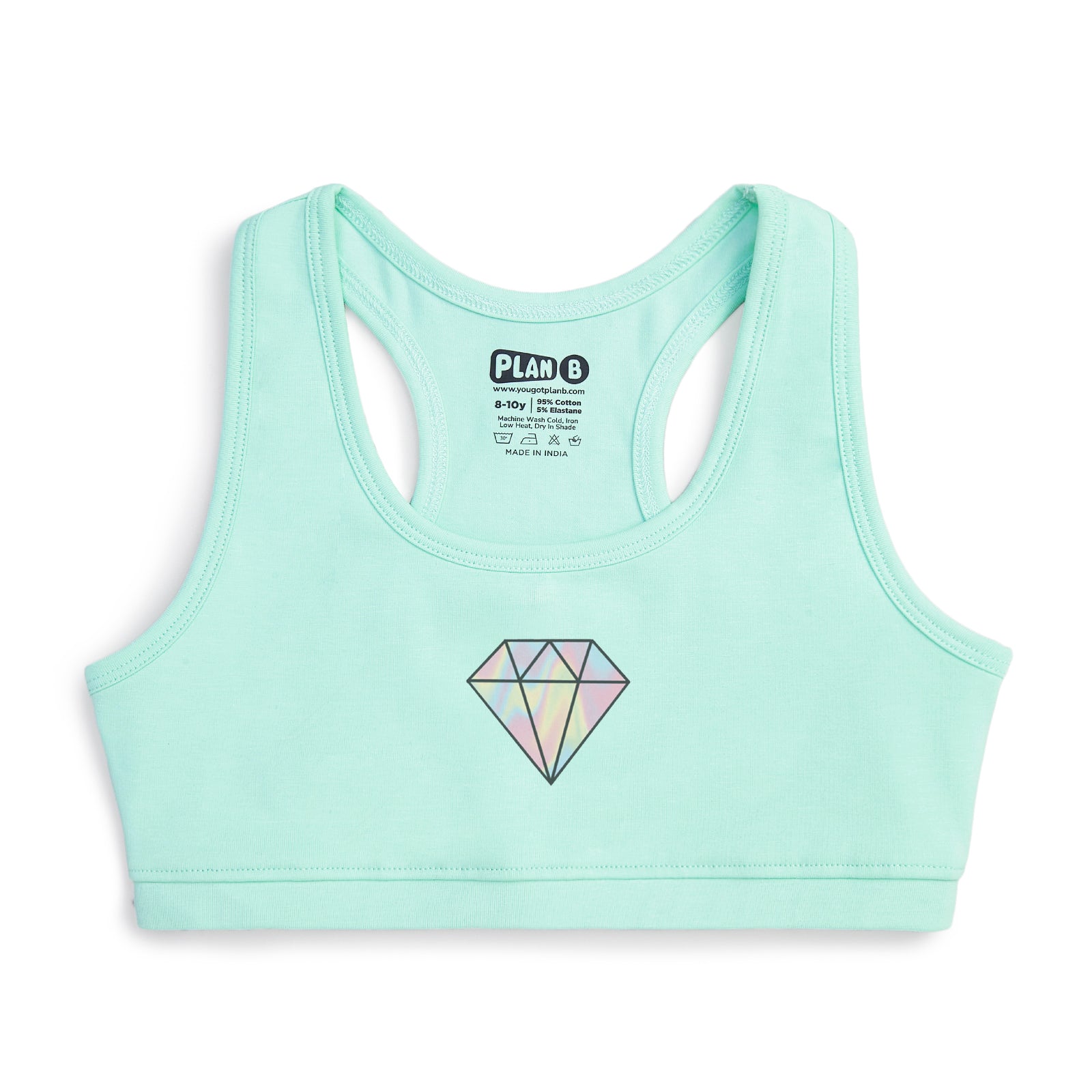 Diamond Double Layered Sports Bra - Racer Back