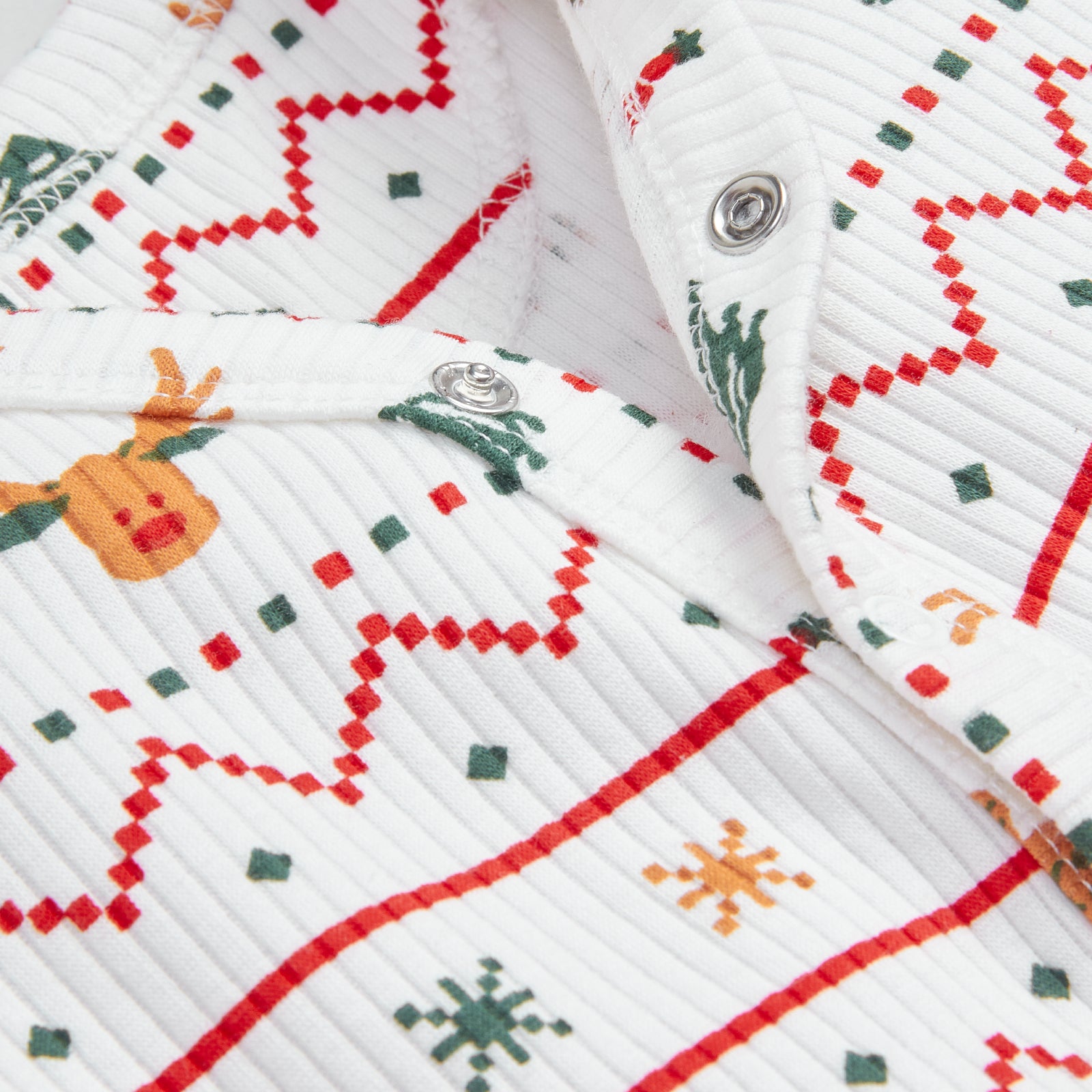 White Xmas Thermal Romper