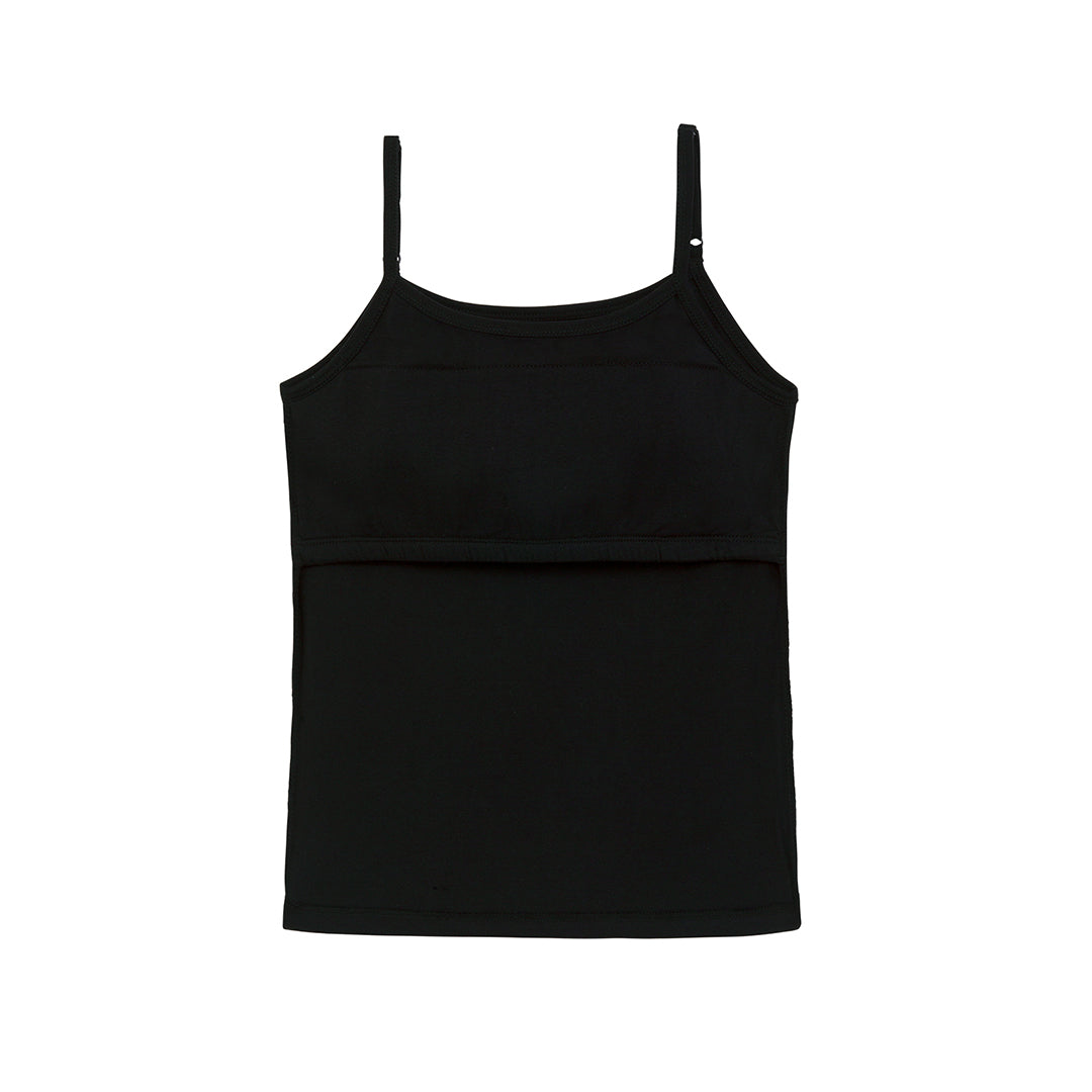 Black Inner Shorts & Padded Camisole Set