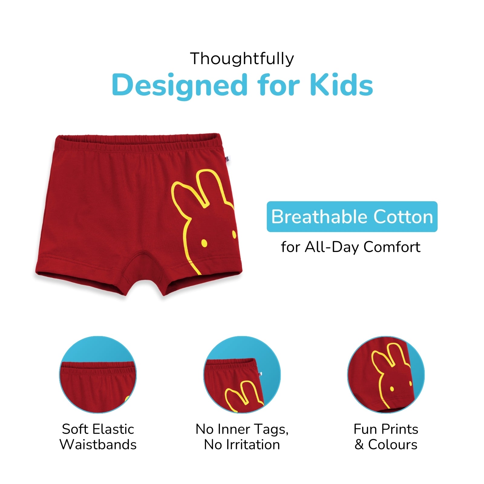Little Bunnies 3-Pack Girl Boxer
