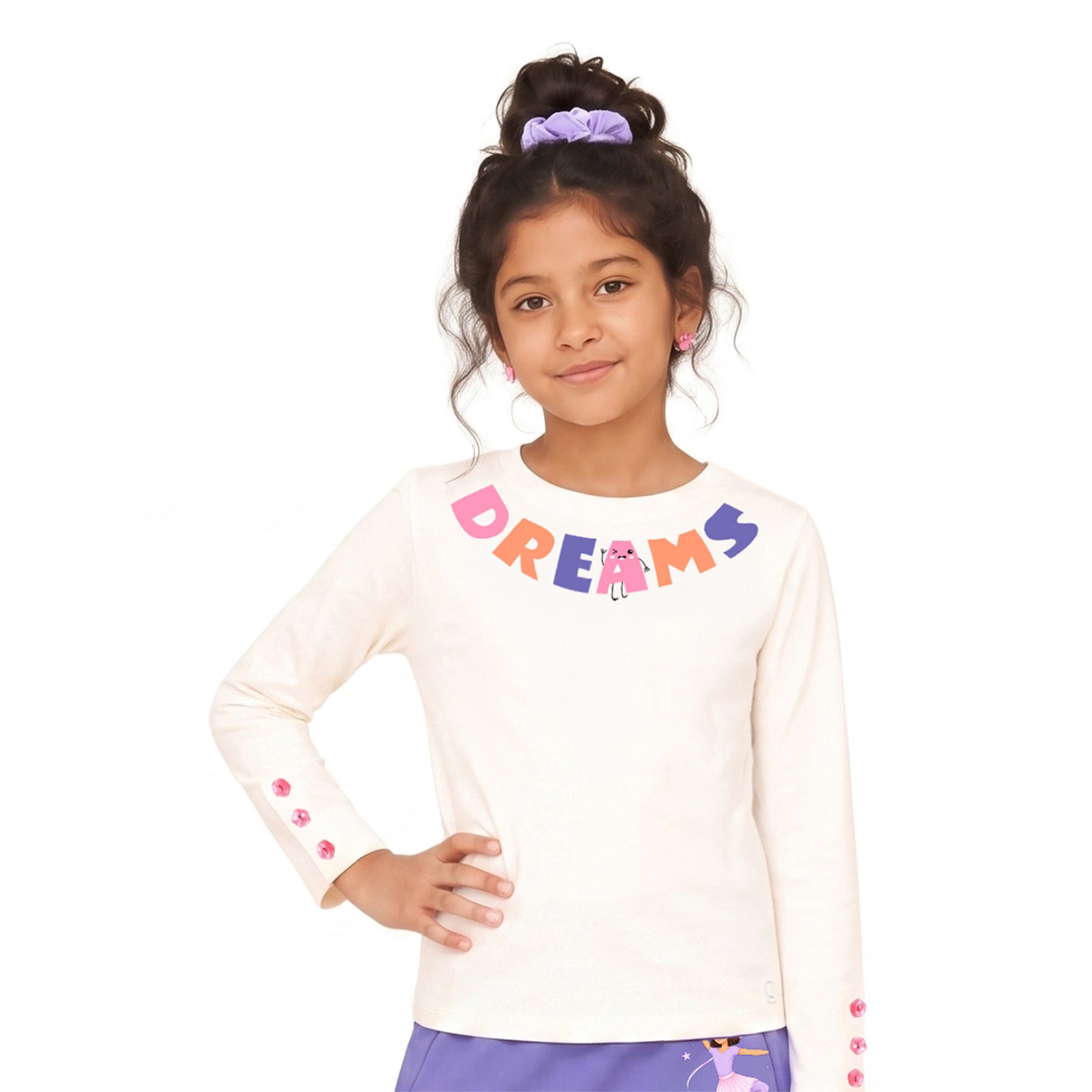 Dreams White Full Sleeve T-Shirt