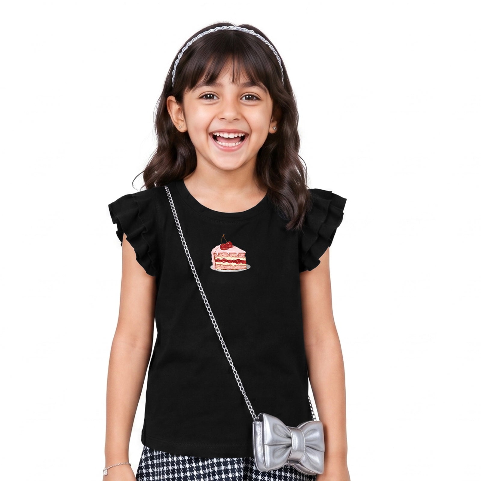 Black Pastry Frill T-shirt
