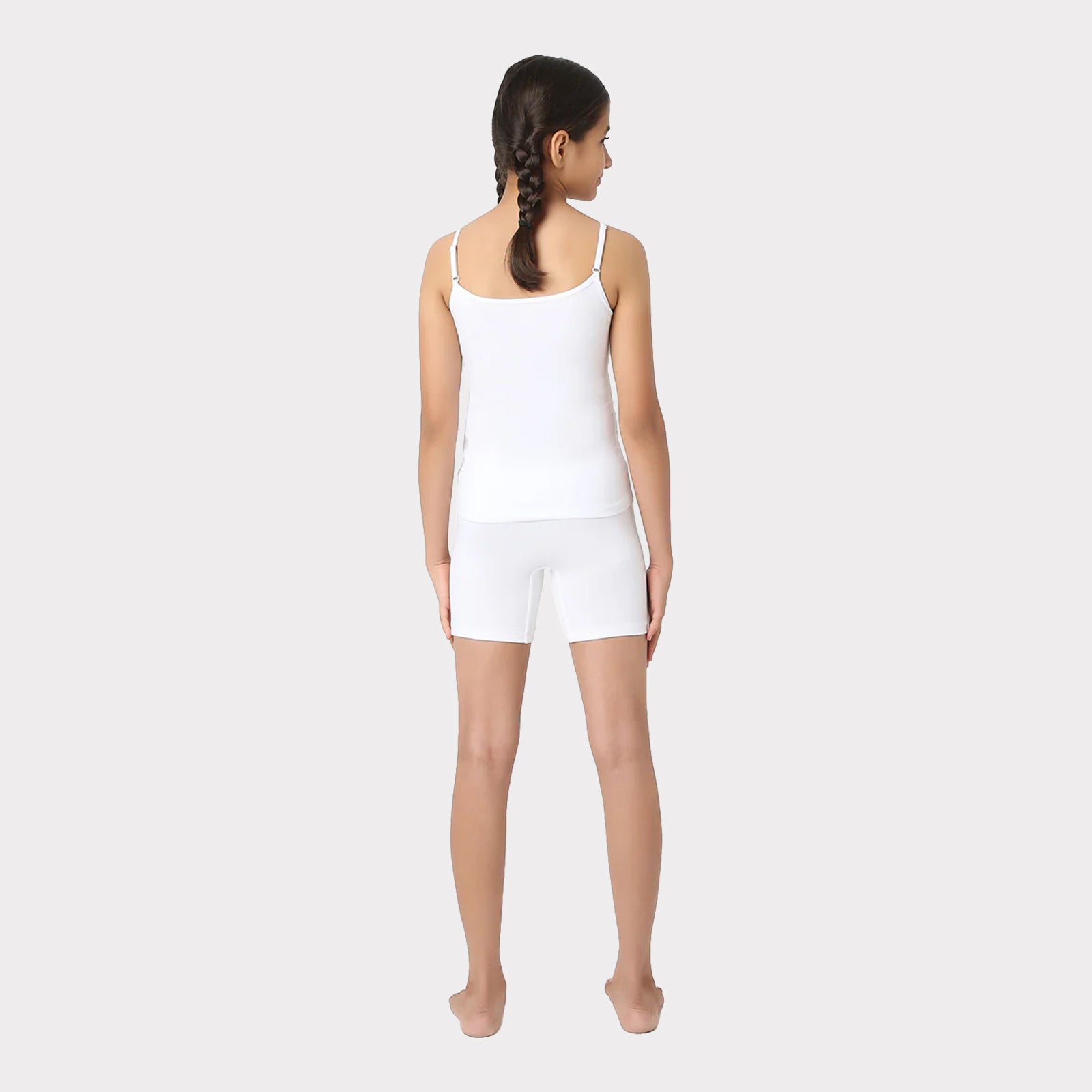 White Inner Shorts & Padded Camisole Set
