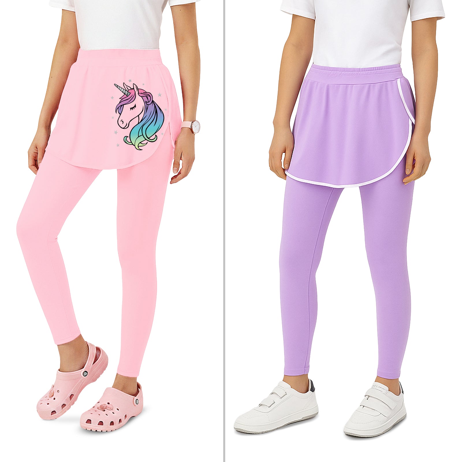2-pack Skeggings – Baby Pink & Lavender