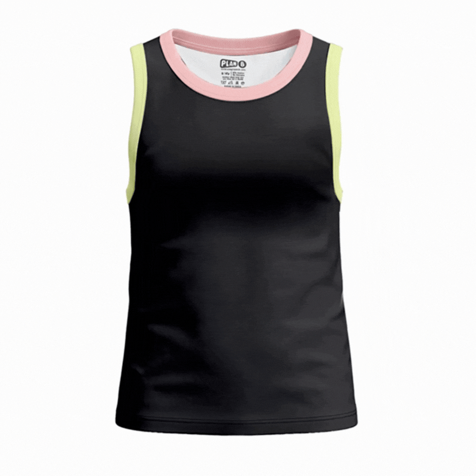 Neon Black Sleeveless Padded Top