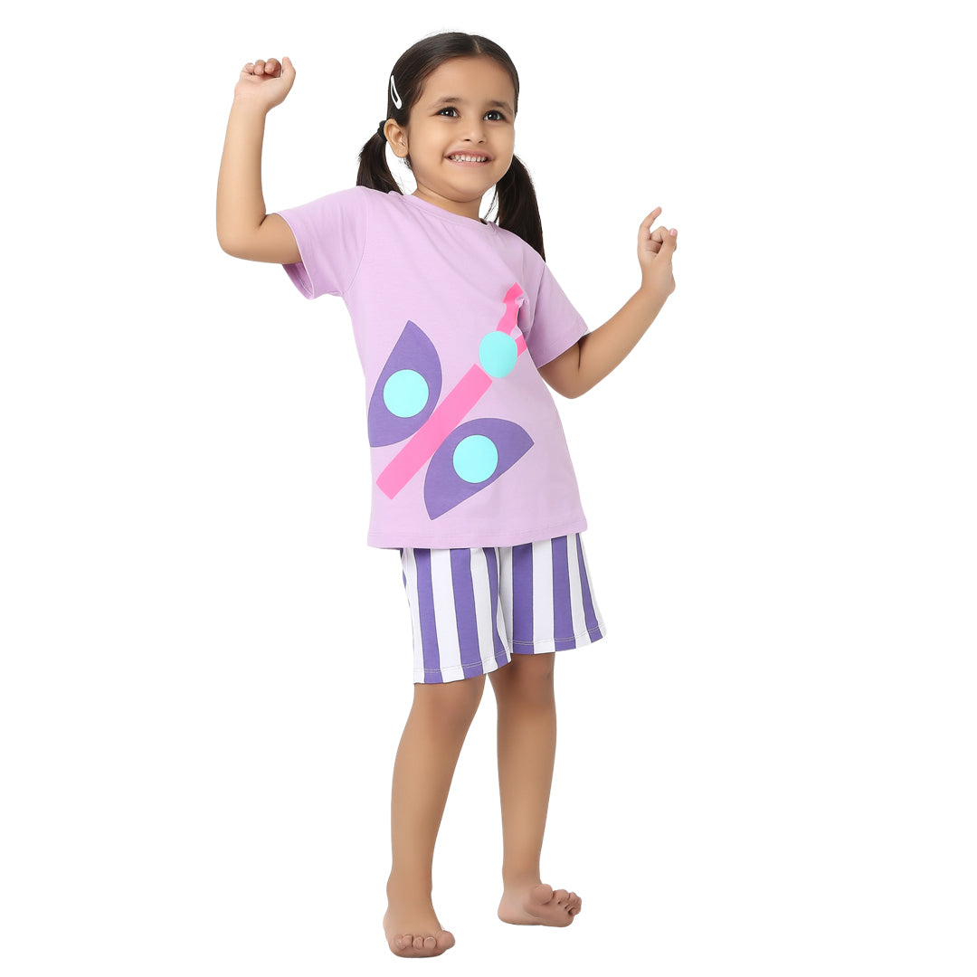 Butterfly Shorts & Tshirt Nightsuit
