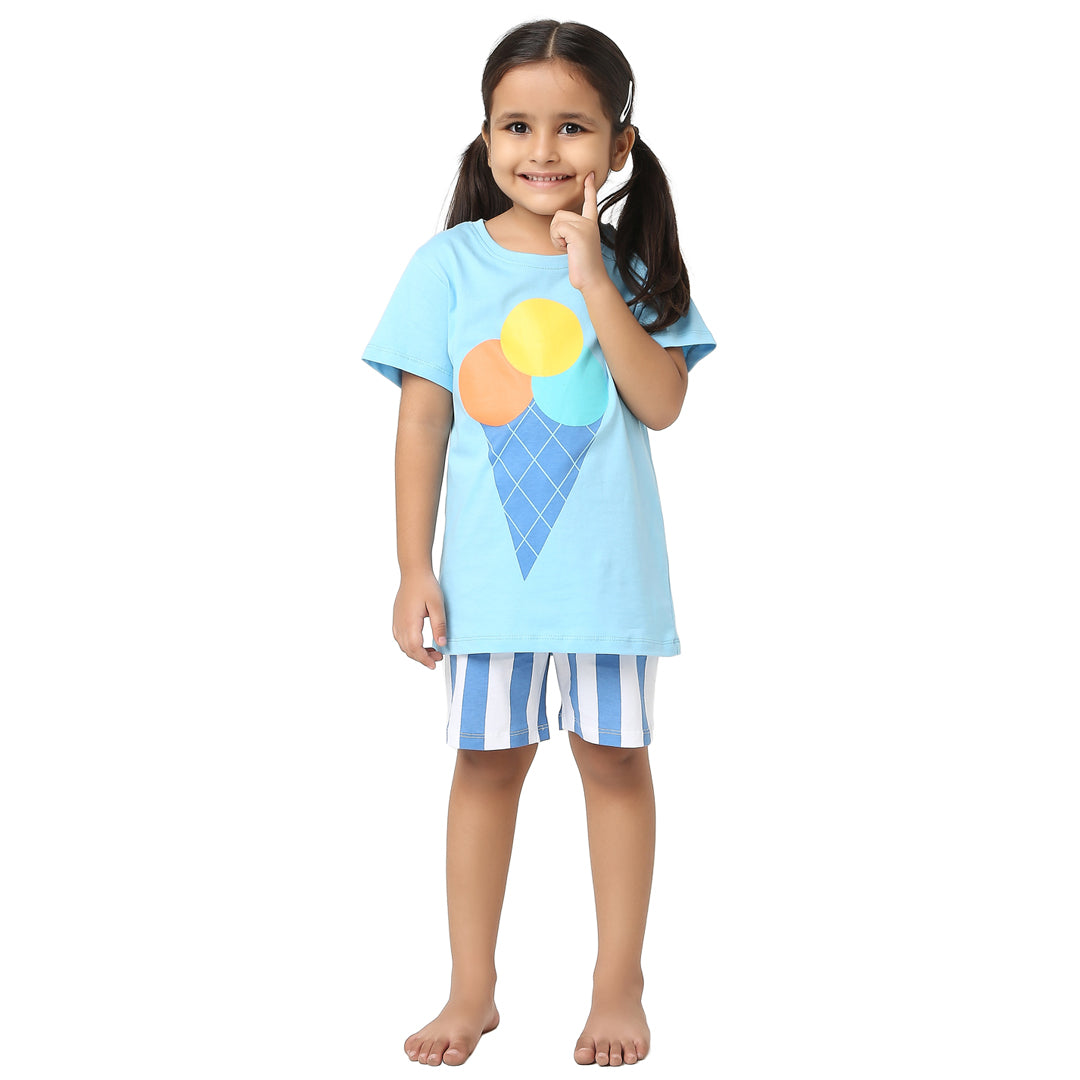 Icecream Shorts & Tshirt Nightsuit