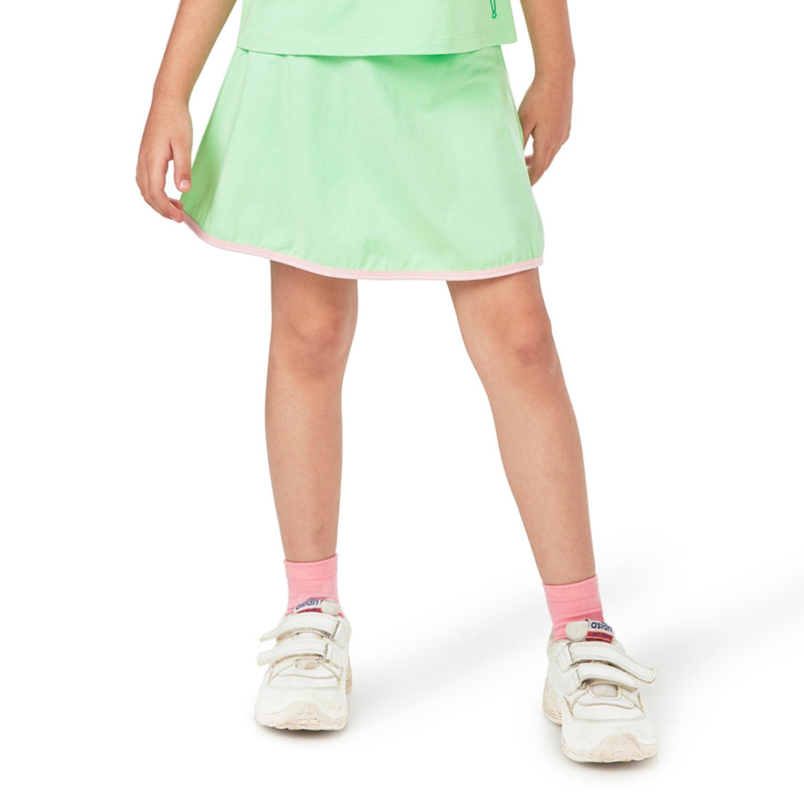 Green Skater Skirt with Inner Shorts