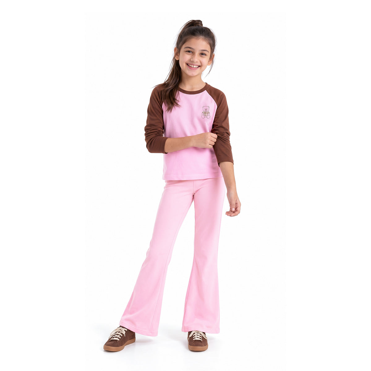 Flared Leggings - Baby Pink