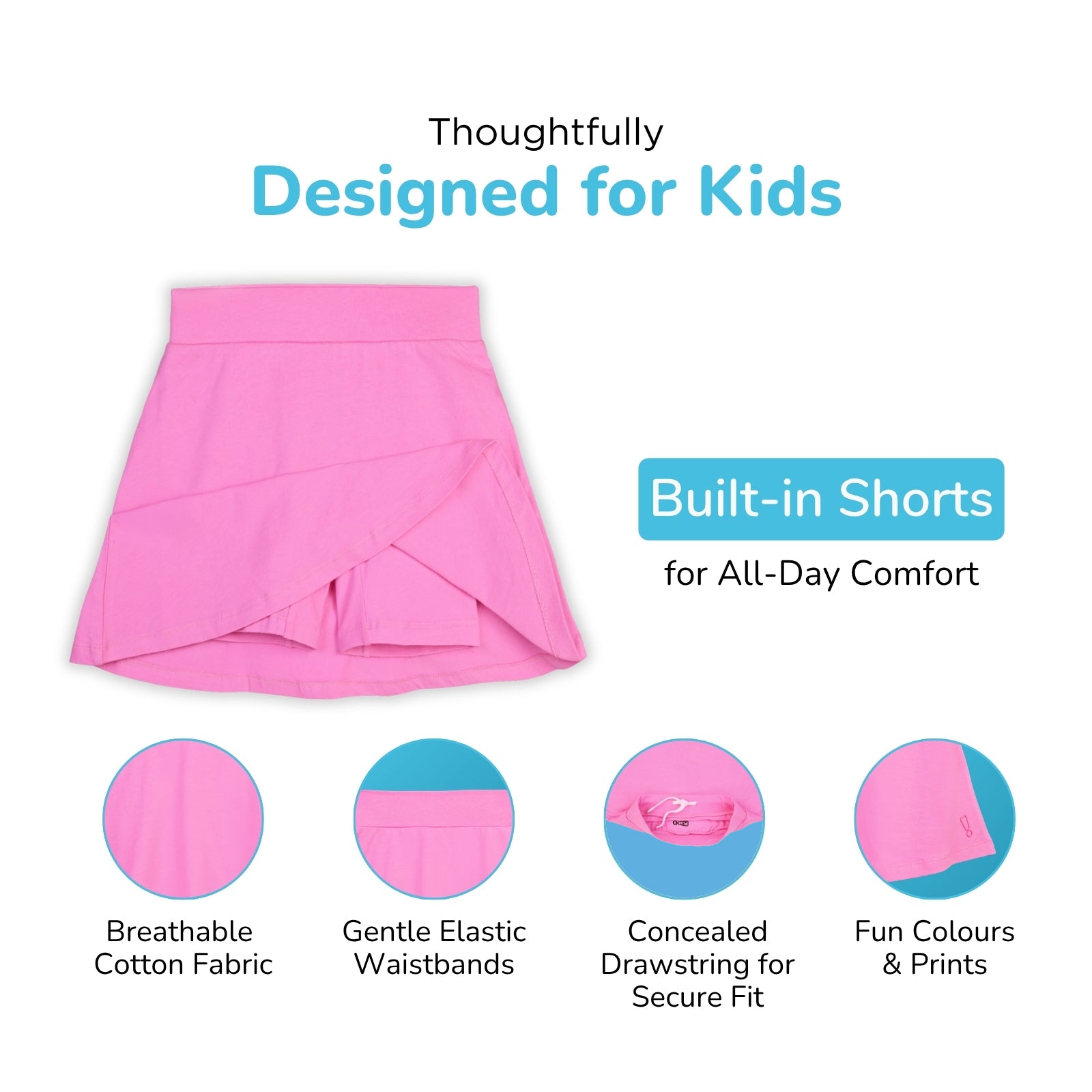 Neon Black Sleeveless Padded Top & Pink Skater Skirt Set