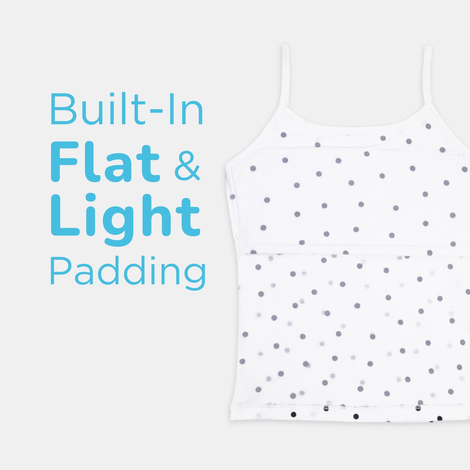 Polka White & Bubblegum Pink 2-Pack Padded Camisoles