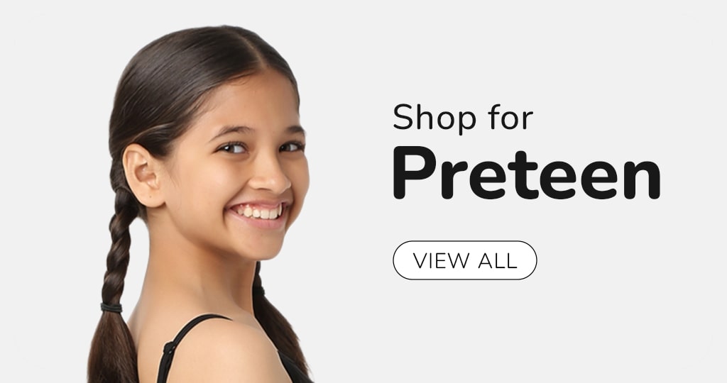 Promotional banner – smiling girl modelling shop for preteen by plan B