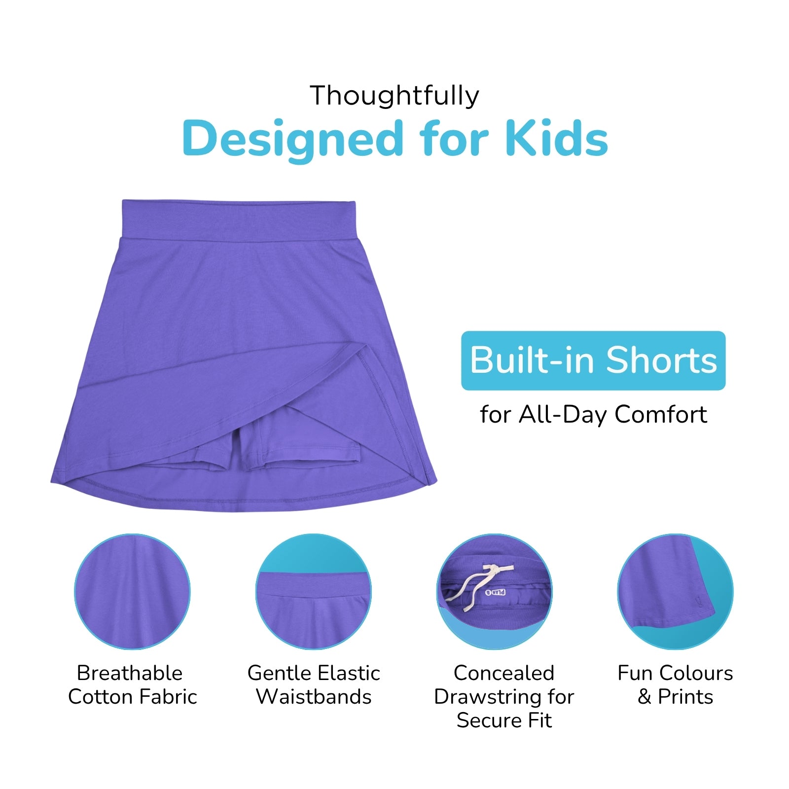 Light Green Sleeveless Padded Top & Purple Skater Skirt Set