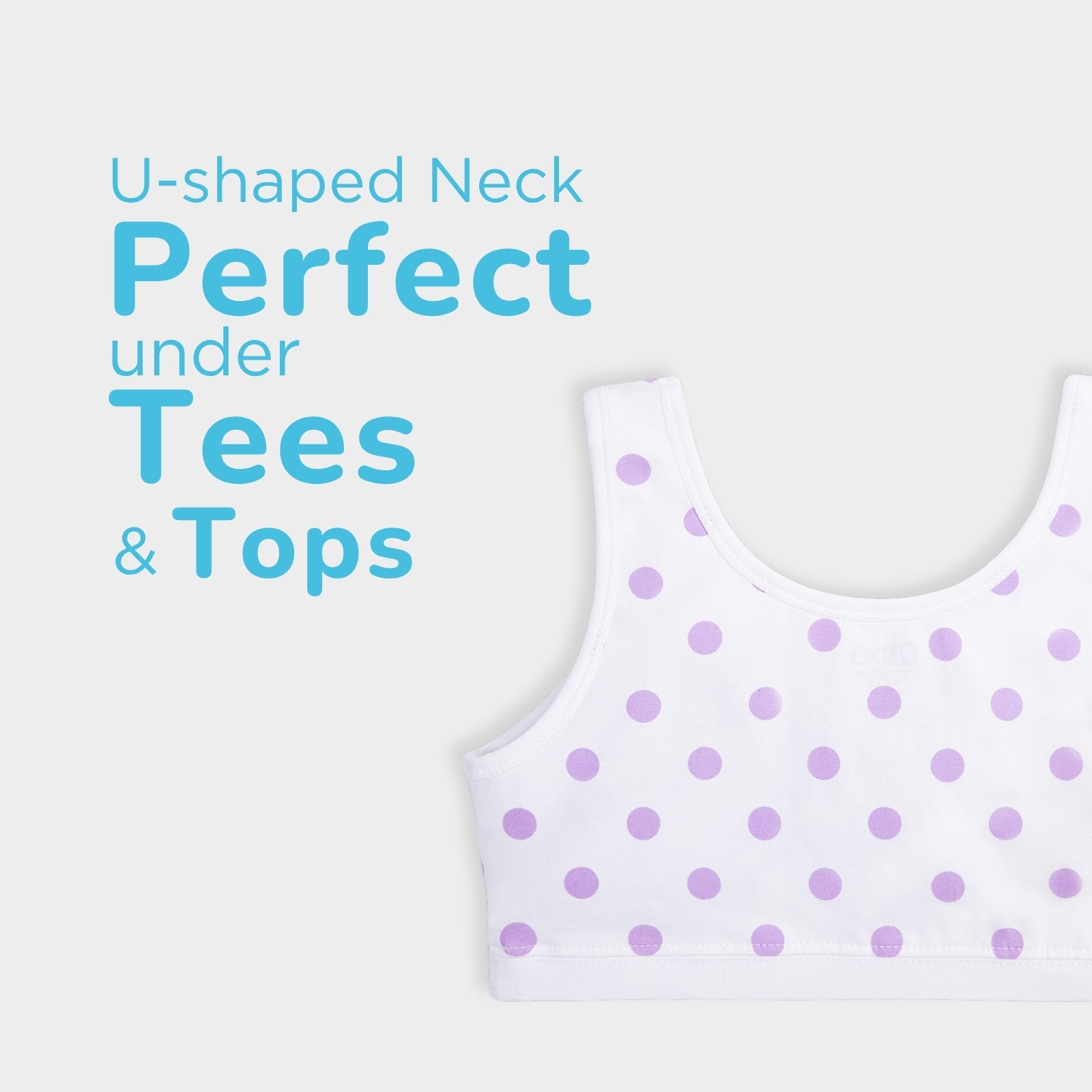 U-Shaped Polka Double Layered Sports Bra