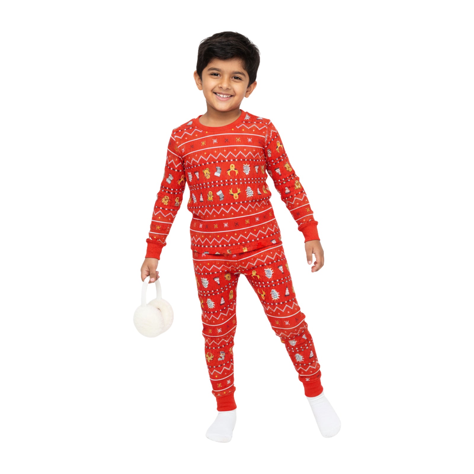 Red Xmas Thermals for Boys