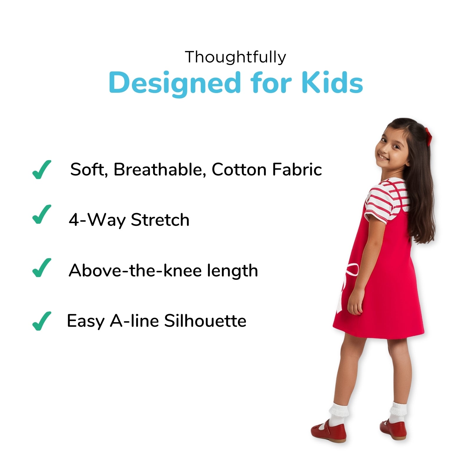 3-in-1 Dress, Skirt & T-Shirt Set - Bow