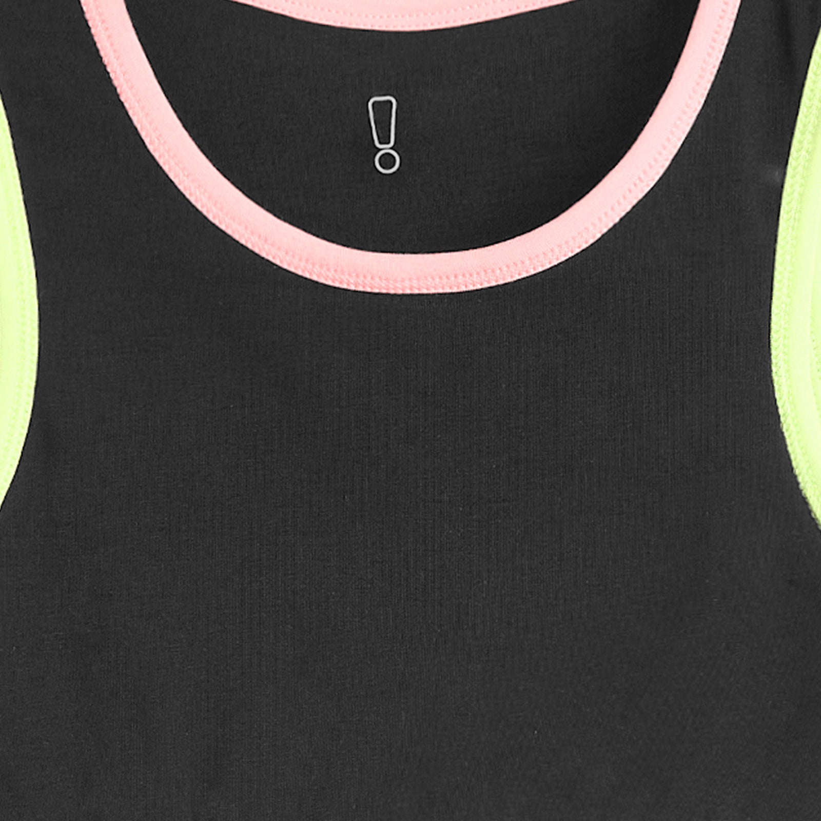Neon Black Sleeveless Padded Top & Pink Skater Skirt Set