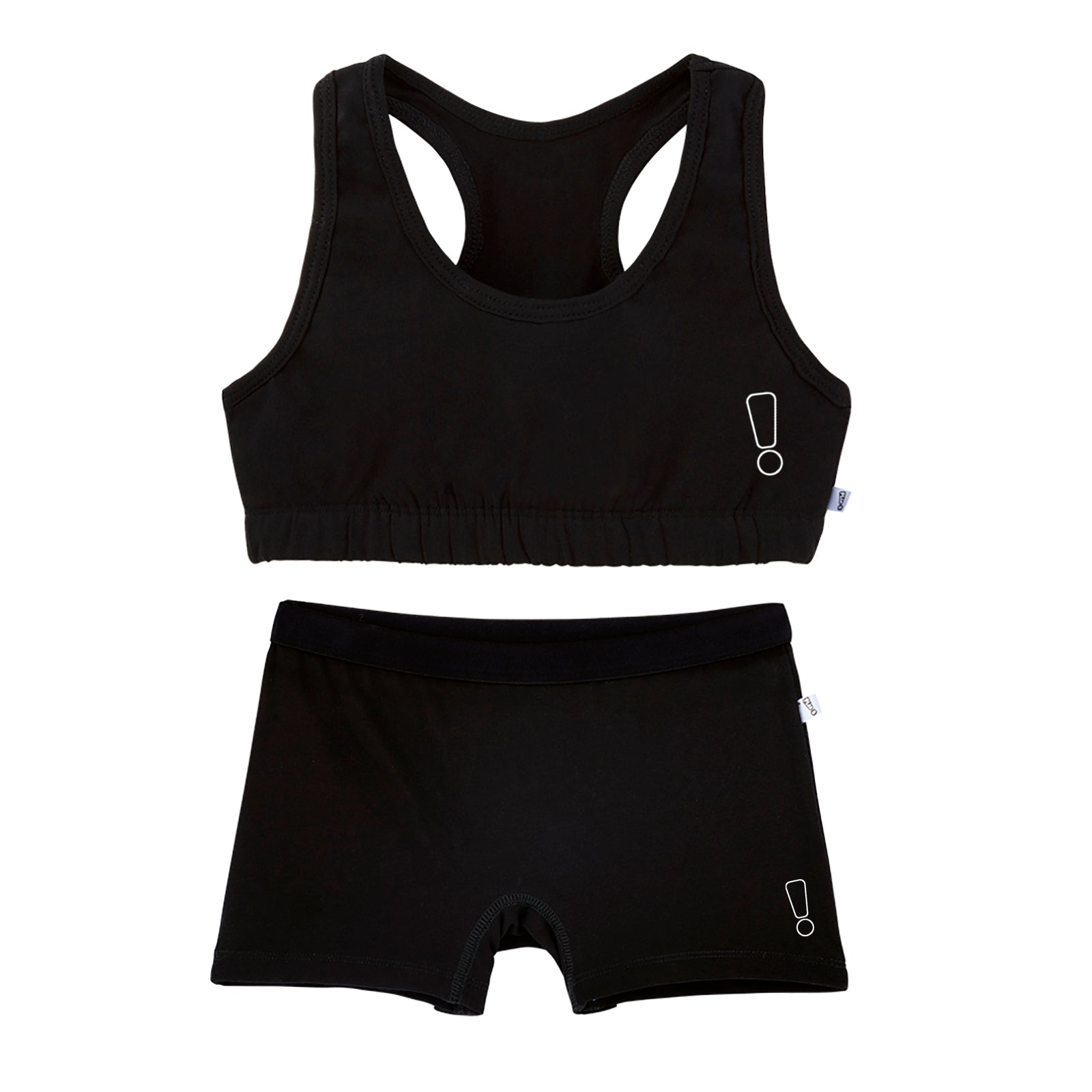 Black Sports Bra & Trunk Set