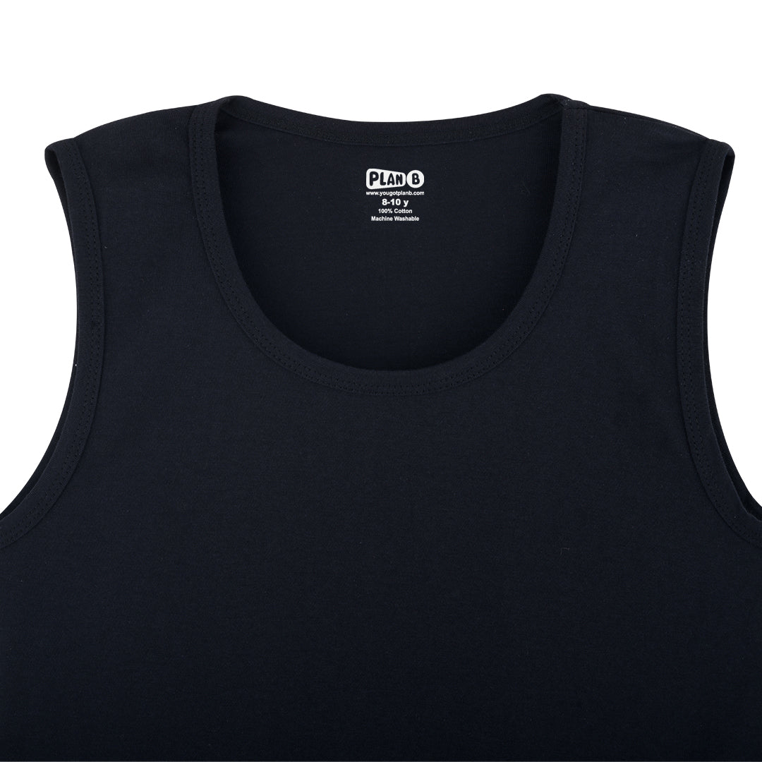 Black Sports Brief & Vest Set