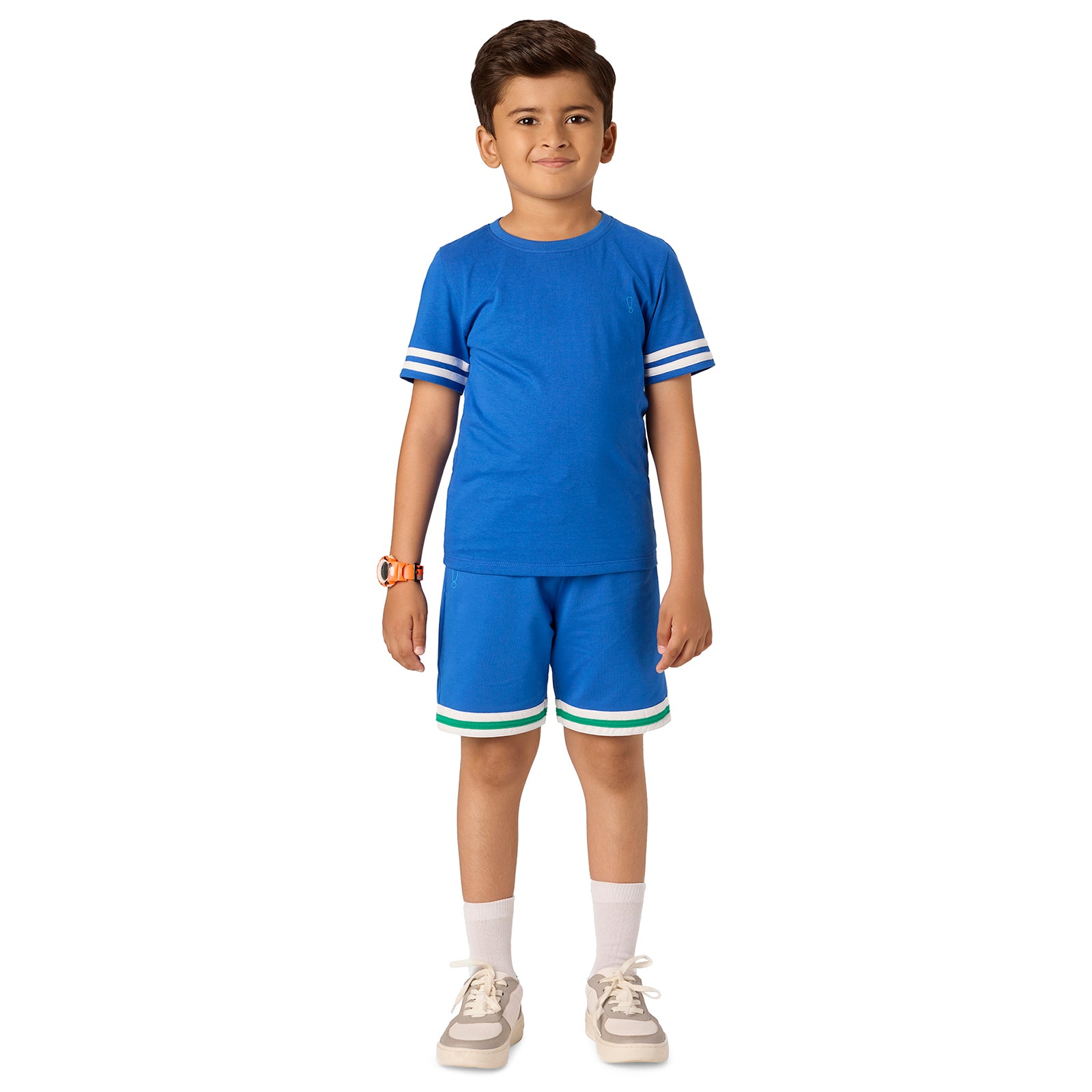 Blue T-shirt & Blue Shorts Set