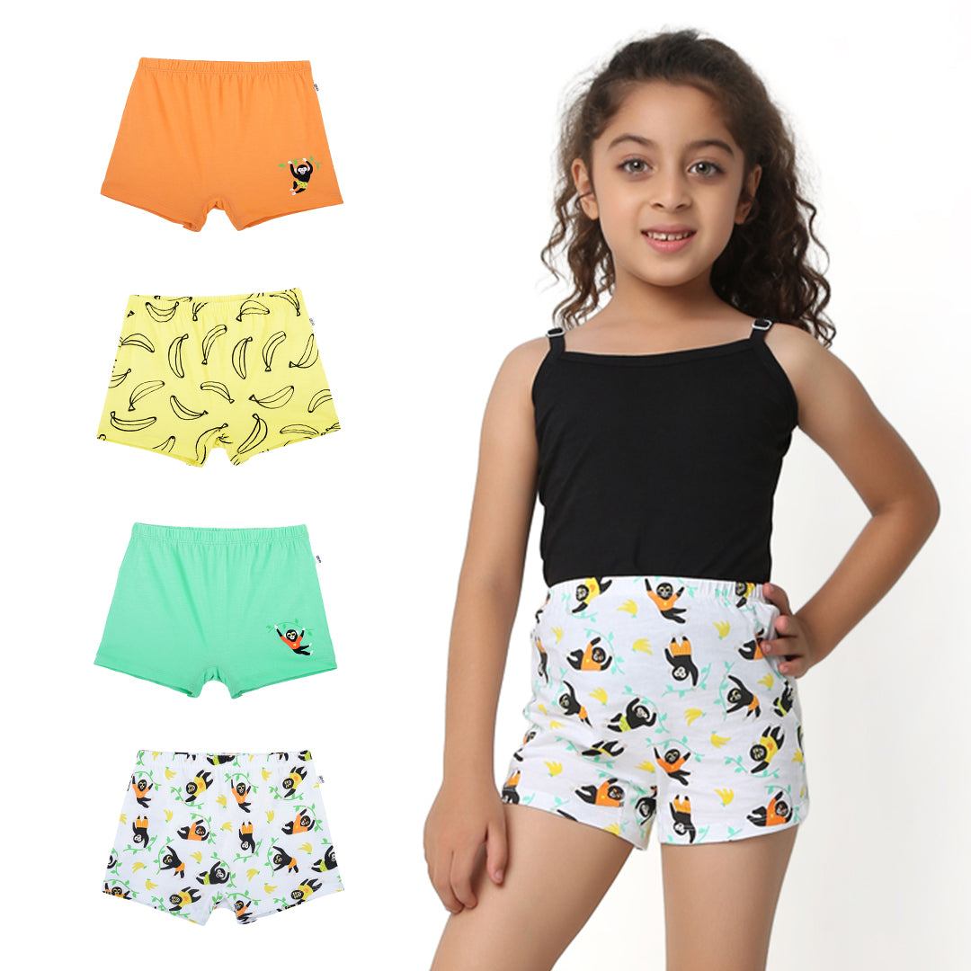 Monkey Time - 4-Pack Girls Boxer
