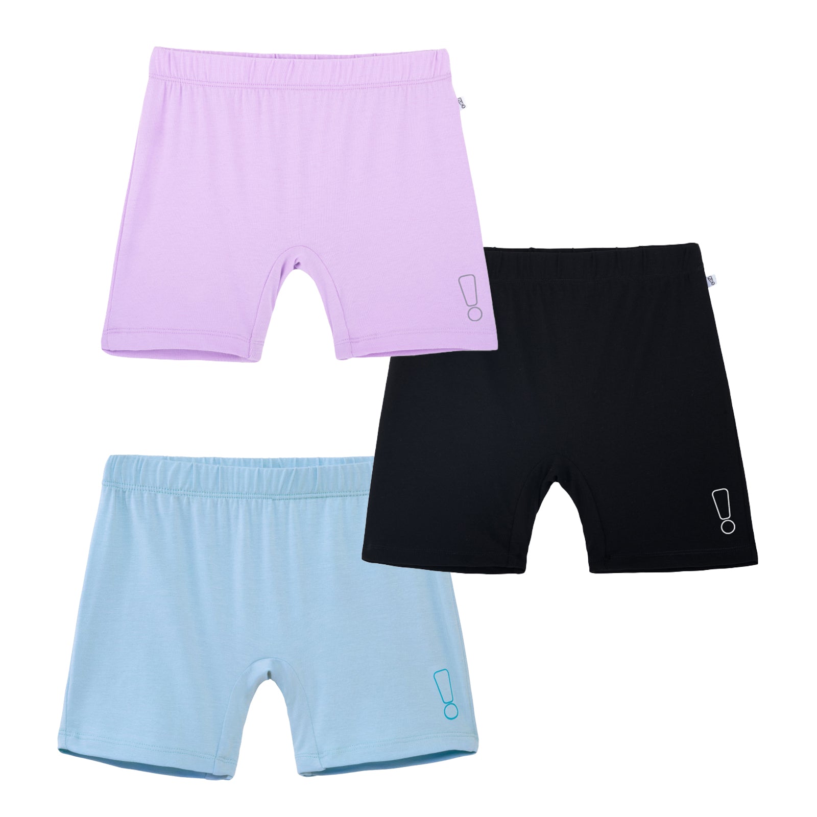 3-Pack Inner Shorts - Lavender, Blue, Black