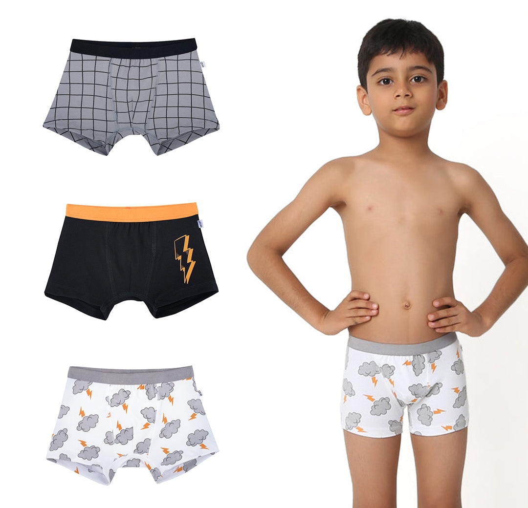 Thunderstorm - 3-Pack Boy Trunks