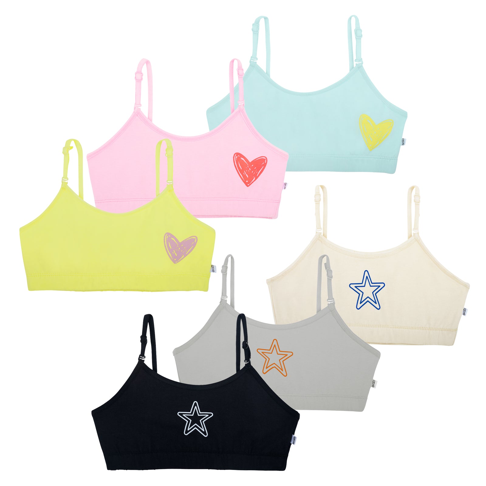 Basic 6-pack Training Bras