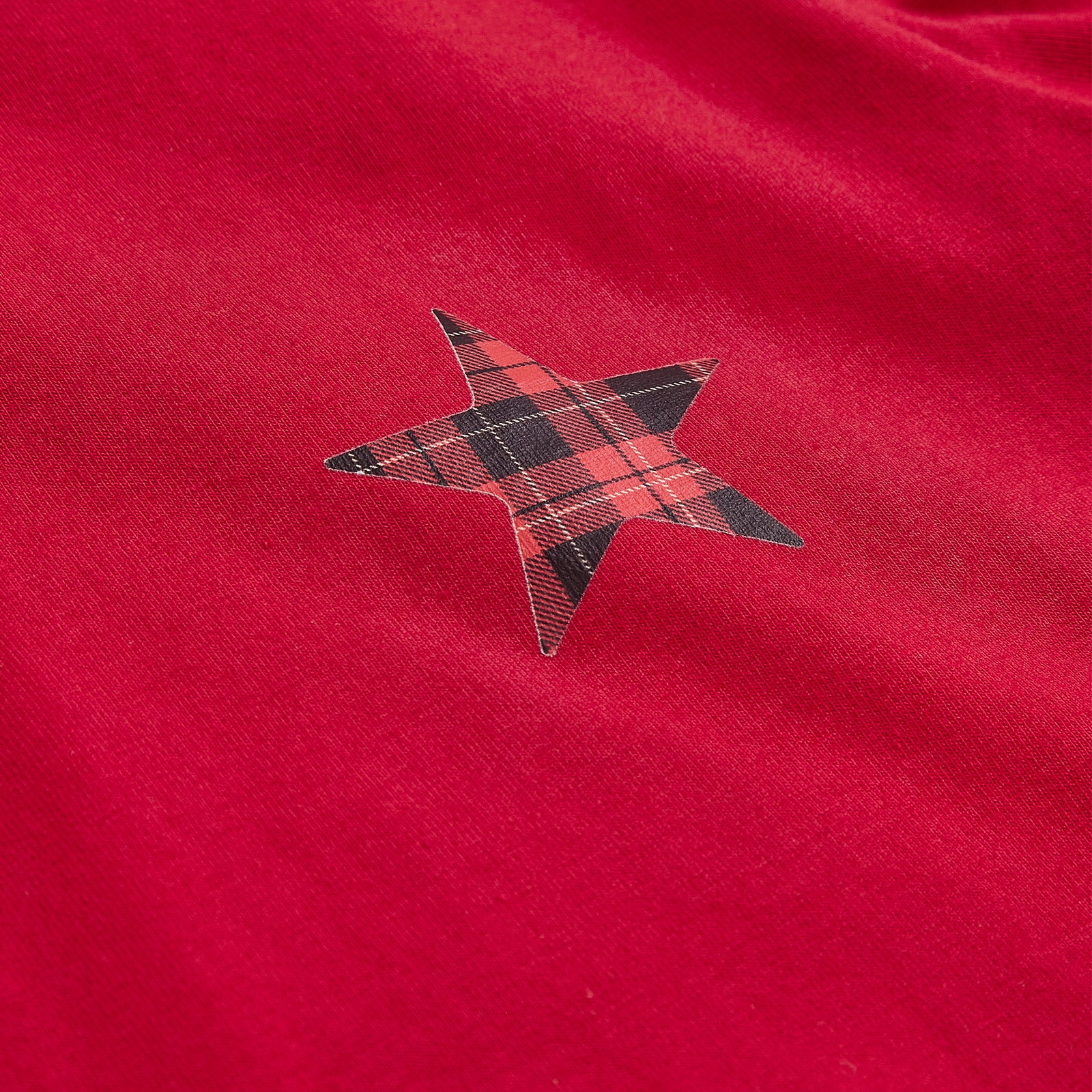 Tartan Star Red Full Sleeve T-Shirt