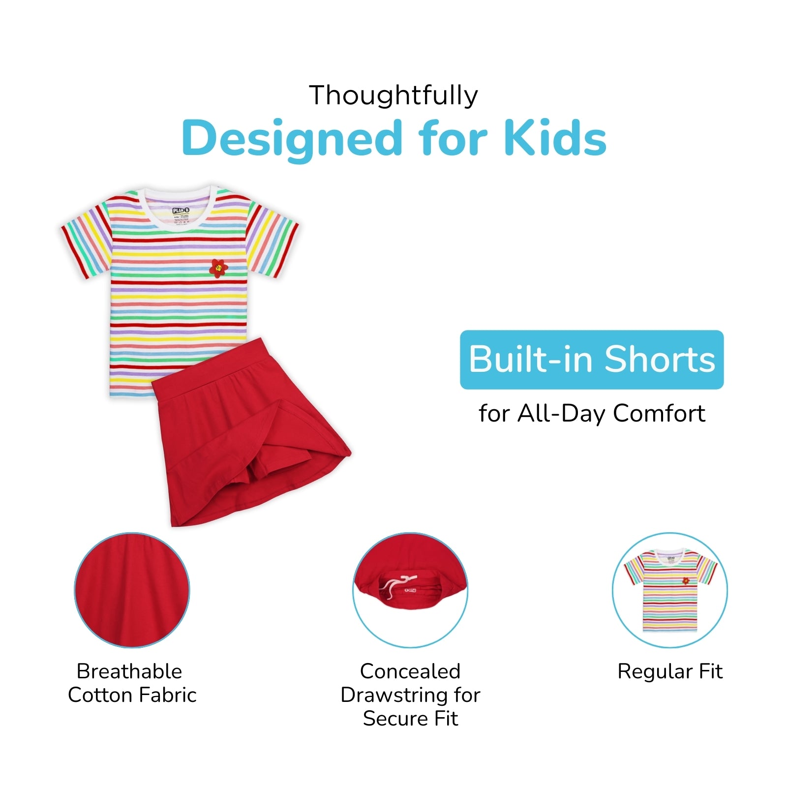 Red Skater Skirt & Top Set