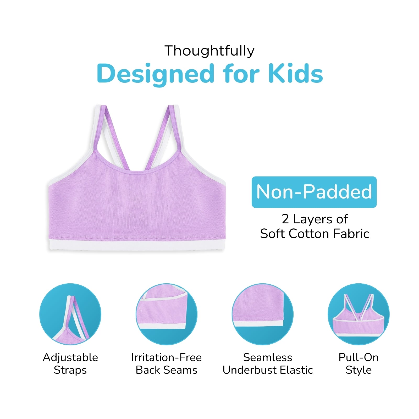 Lavender Dual Strap Training Bra