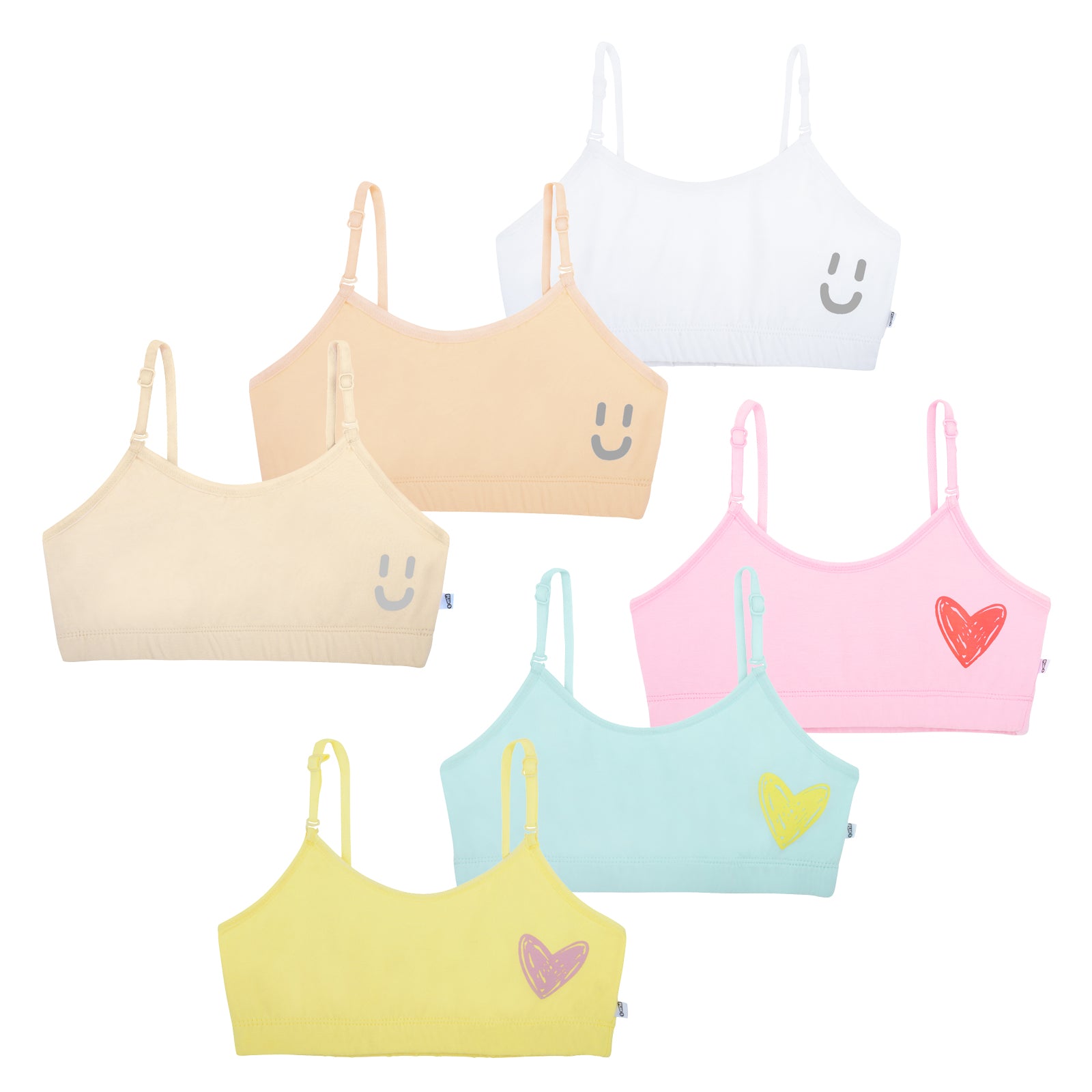 Pastels 6-pack Training Bras