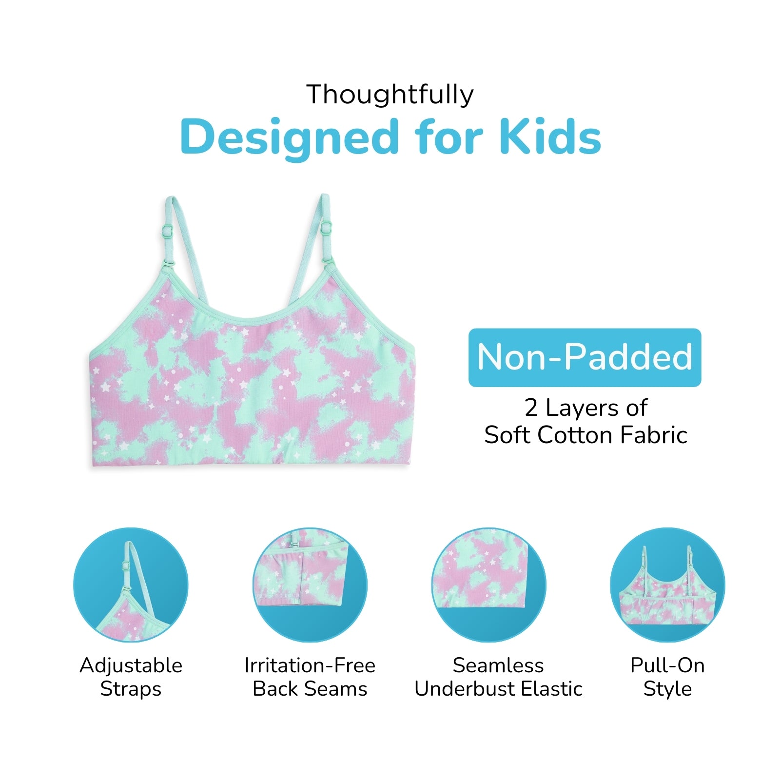 Tie-Dye Galaxy 2-Pack Training Bras