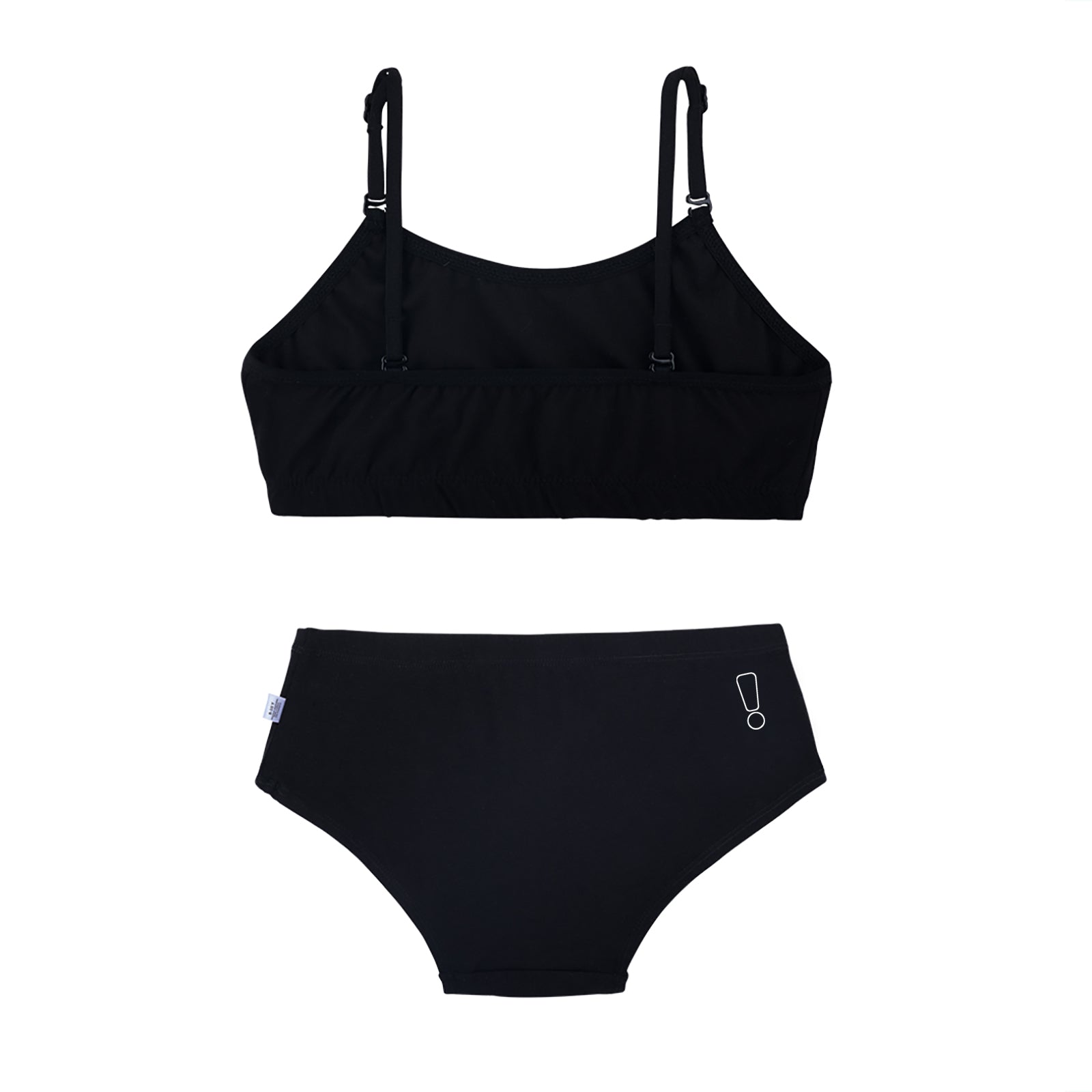 Black Training Bra & Hipster Set