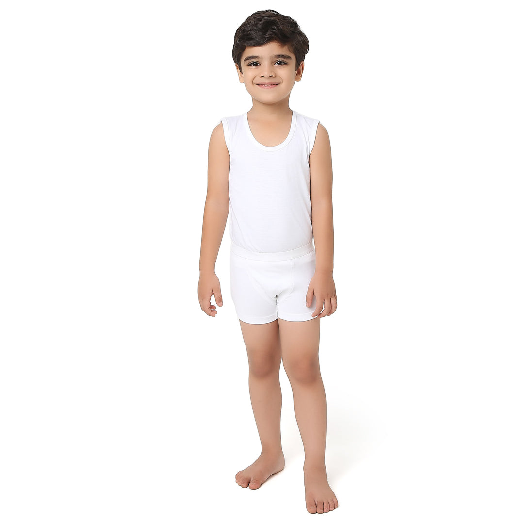 White Trunk & Vest Set