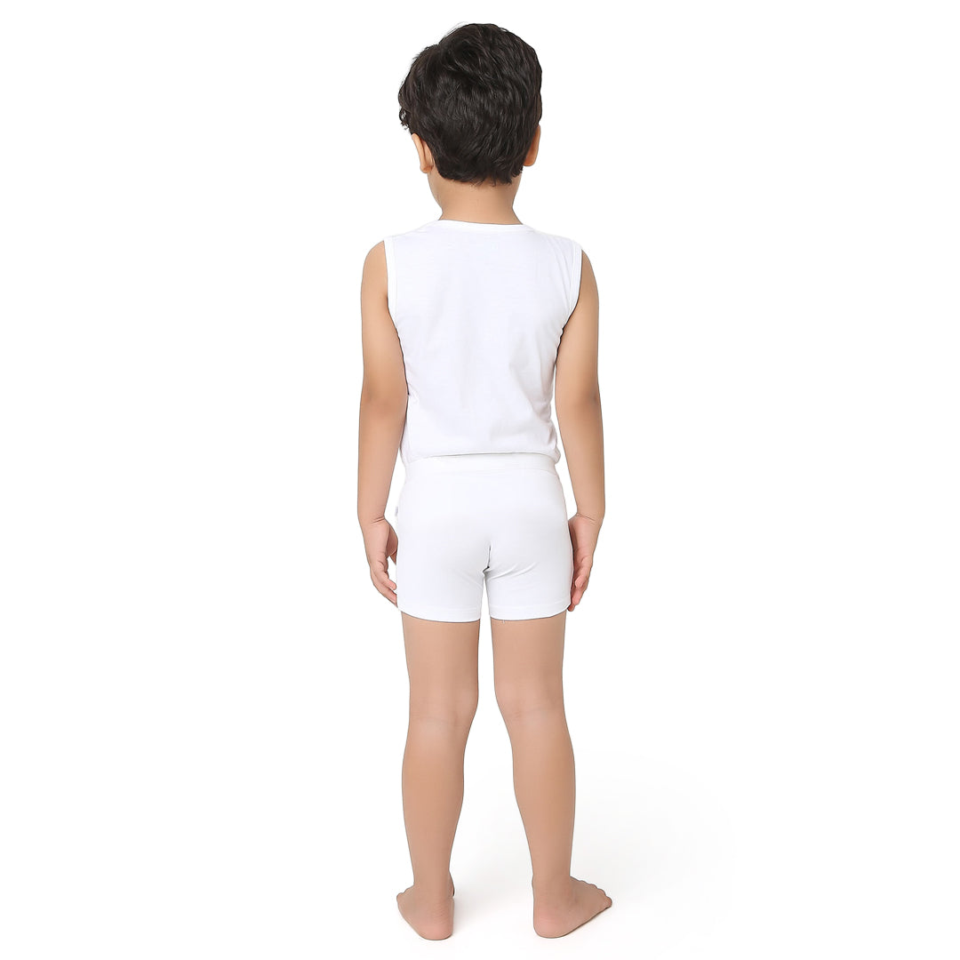 White Trunk & Vest Set