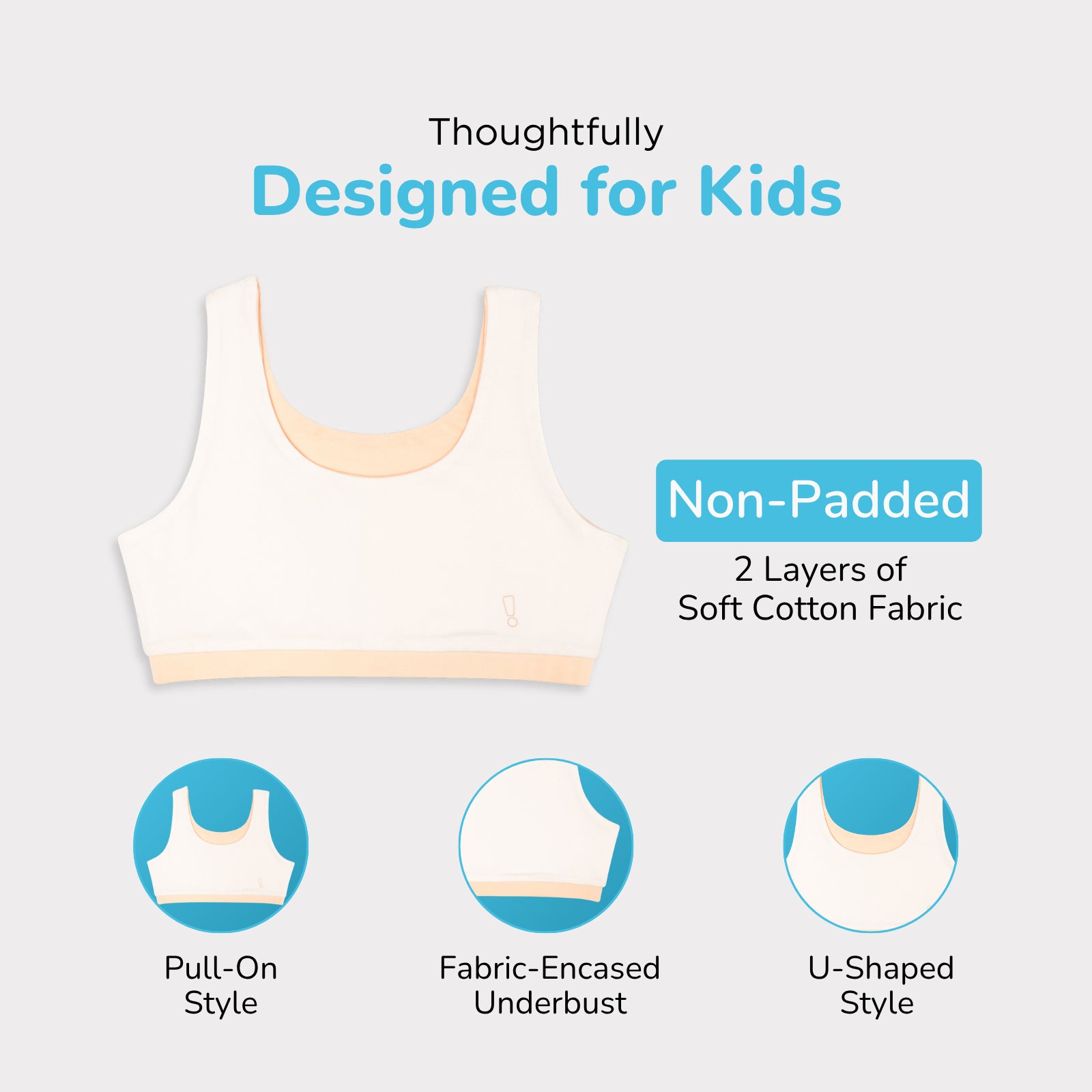 U-Shaped White & Skin Reversible Sports Bra