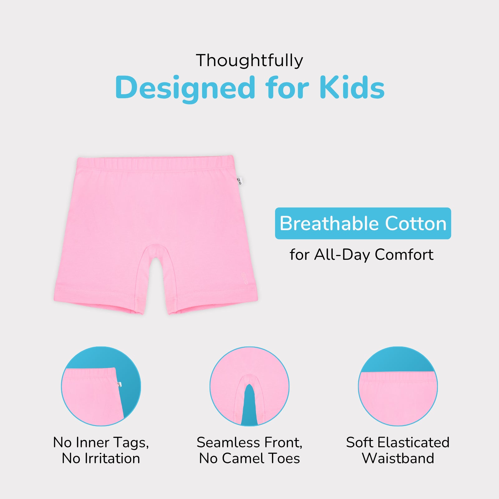 Lemon, Pink & White 3-Pack Inner Shorts