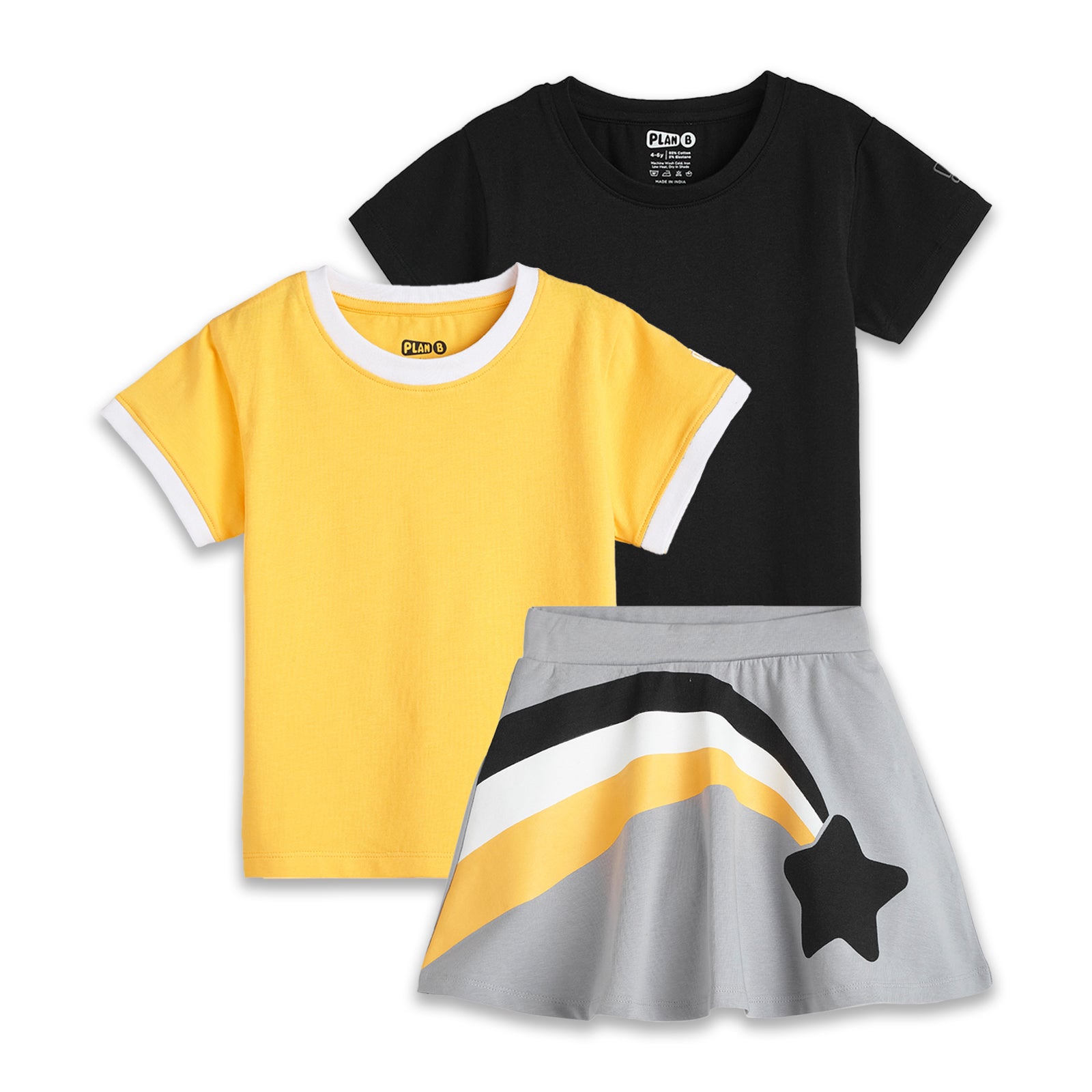 2 Pack Tshirt with Skater Skirt