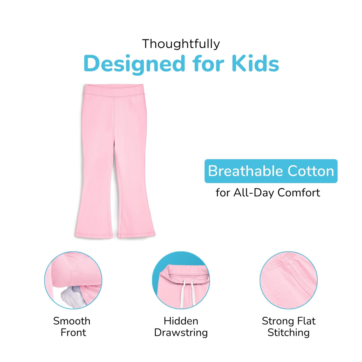 2 Pack Full Sleeves T-shirt & Flared Leggings Set