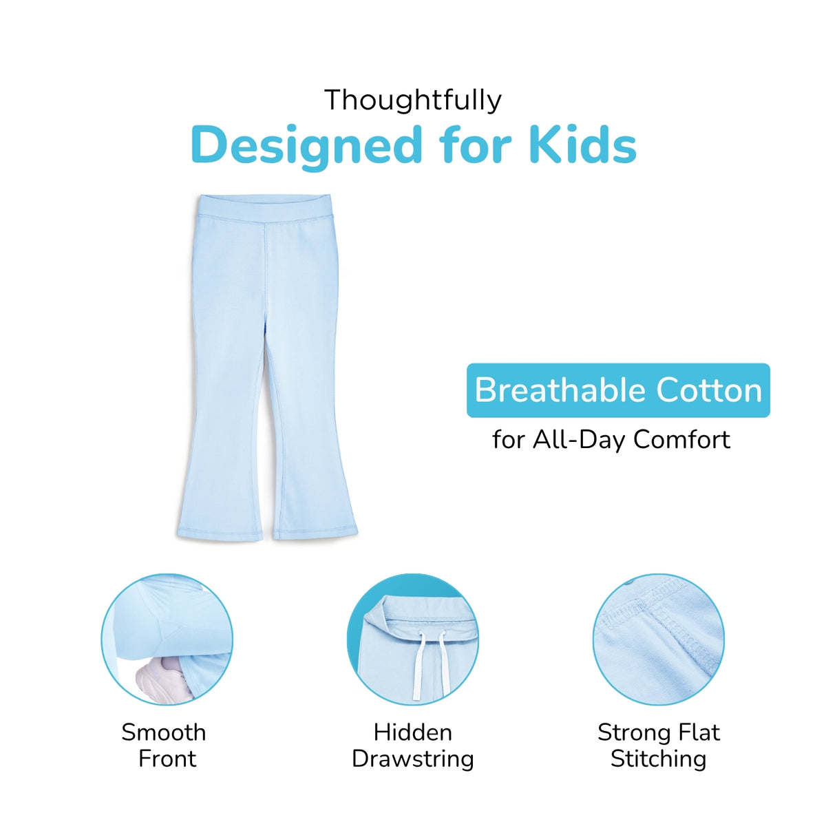 Flared Leggings - Sky Blue