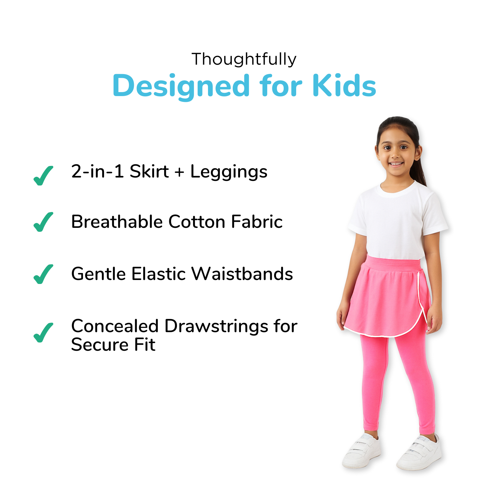 Pink Girl Skeggings