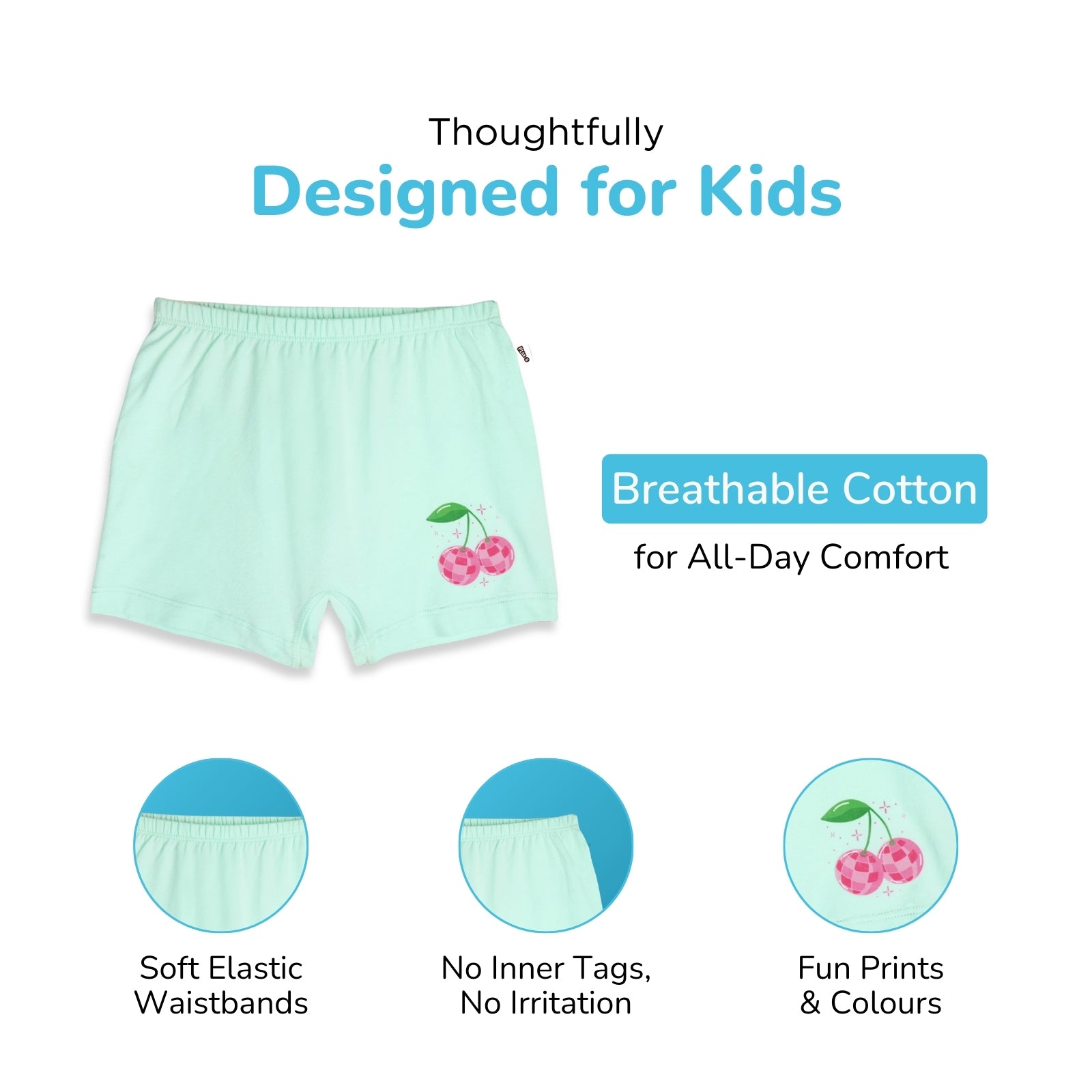 Cherries 3-Pack Girl Boxer