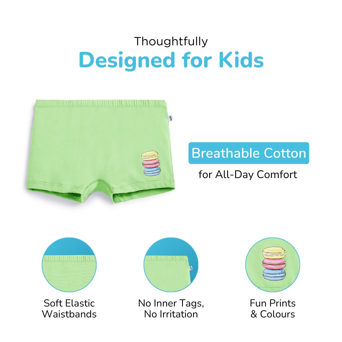 Green Camera Preteen Boxer