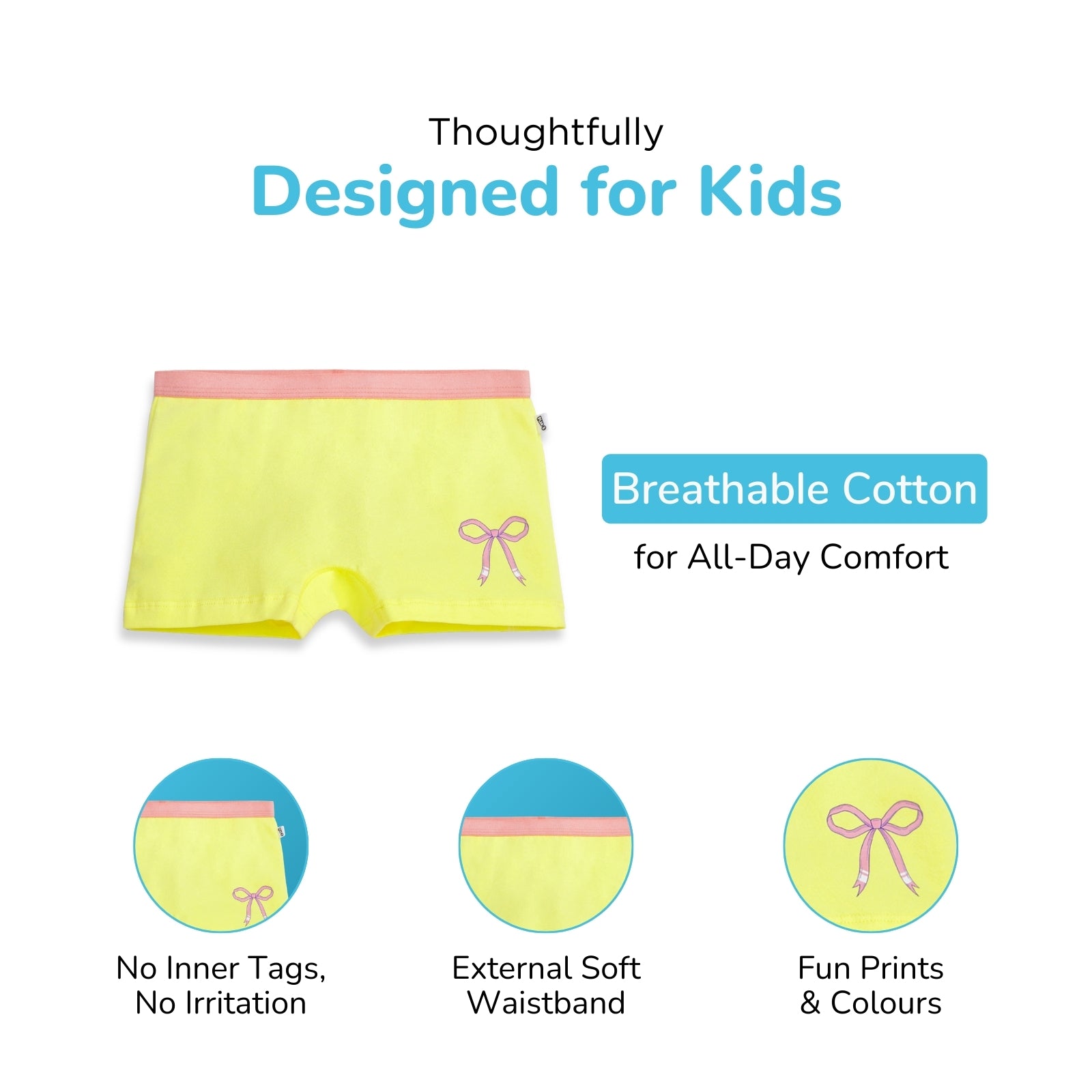 Bows yellow Preteen Trunks